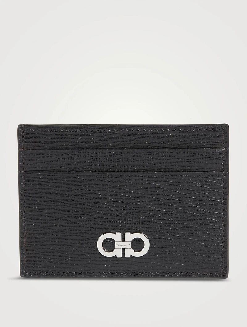 Gancini Leather Card Case