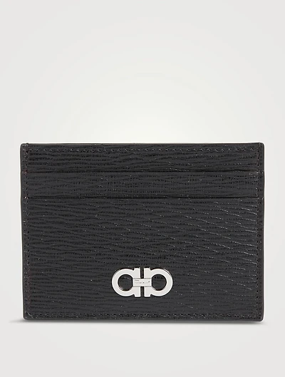 Gancini Leather Card Case