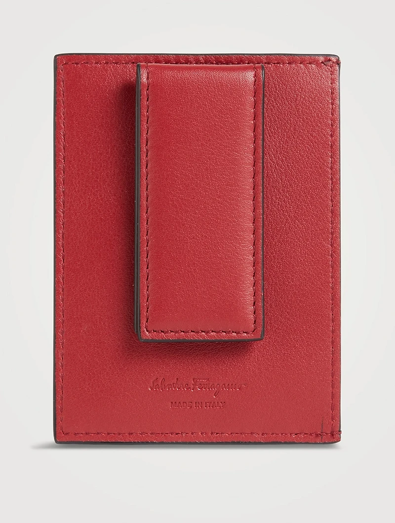 Gancini Leather Card Case