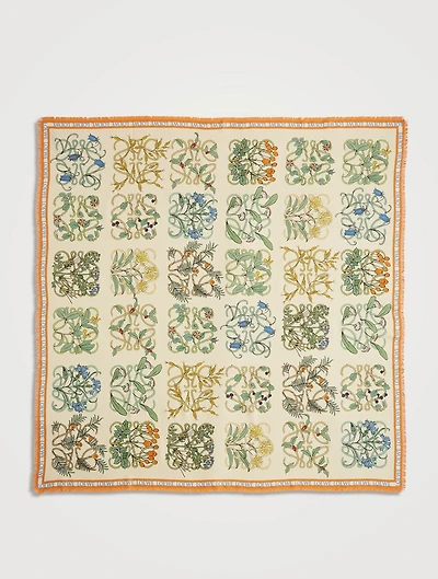 Herbarium Cotton Wool And Silk Scarf