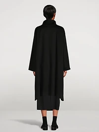 Scrunch-Neck Wool And Cashmere Coat