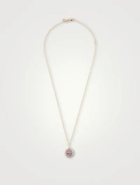 14K Gold Love Medallion Necklace With Diamonds