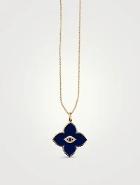 14K Gold Evil Eye Moroccan Necklace With Diamonds