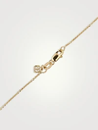 14K Gold Elephants Necklace With Diamonds