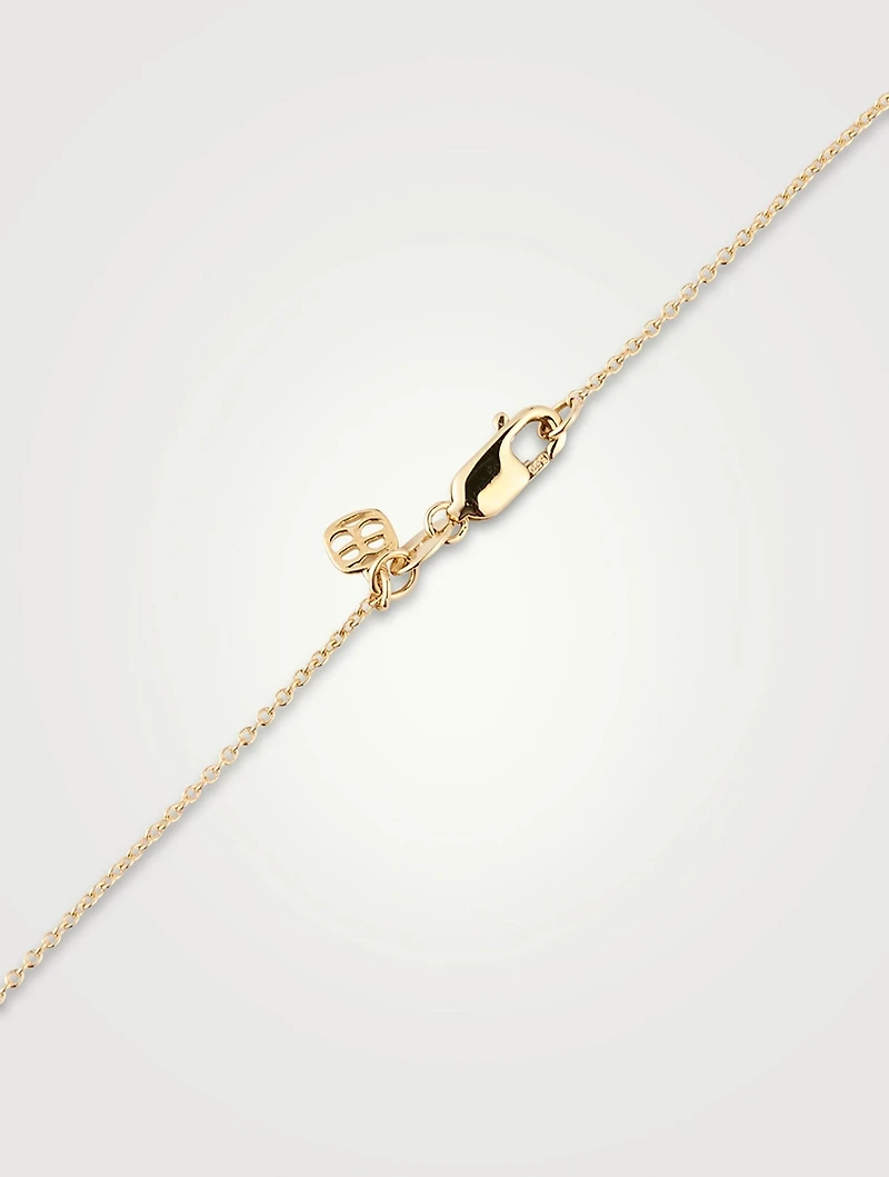 14K Gold Grateful Script Necklace With Diamonds