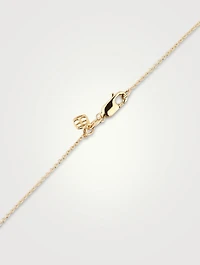 14K Gold Grateful Script Necklace With Diamonds