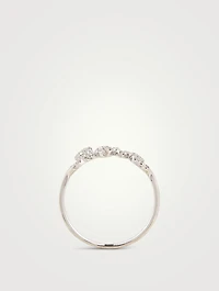 14K Gold Love Script Ring With Diamonds