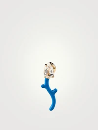 Foxy Tendril Earring With Rock Crystal