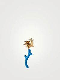Foxy Tendril Earring With Rock Crystal