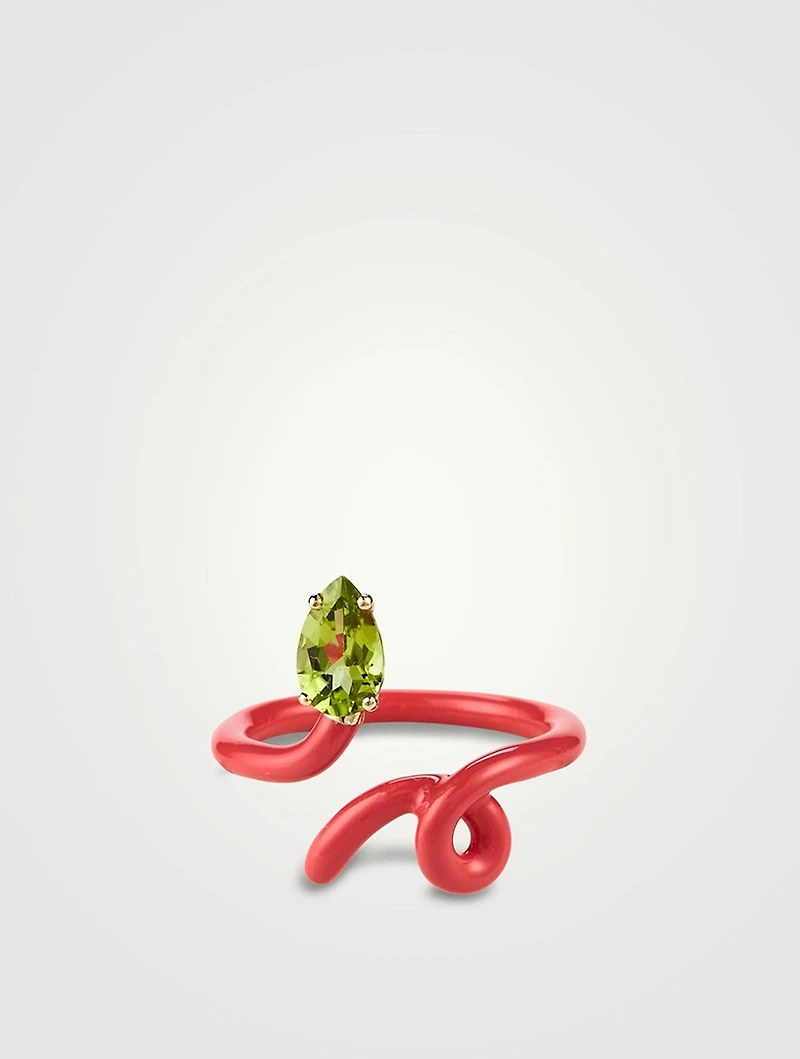 Baby Vine Ring With Peridot