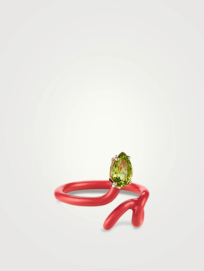 Baby Vine Ring With Peridot