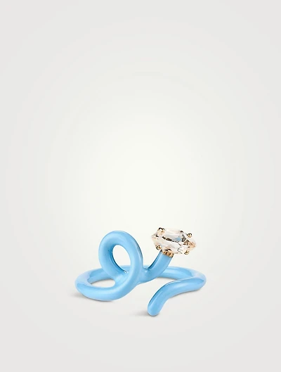 Baby Vine Ring With Rock Crystal