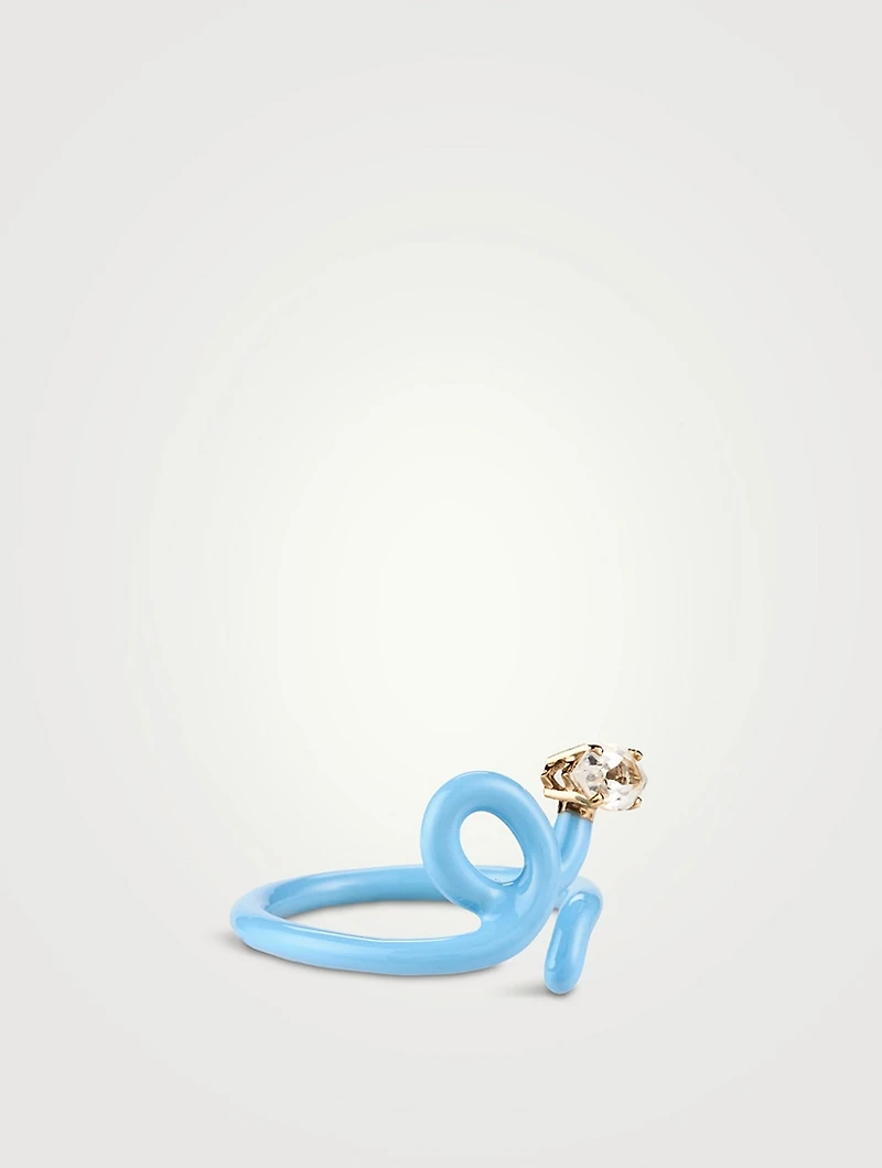 Baby Vine Ring With Rock Crystal