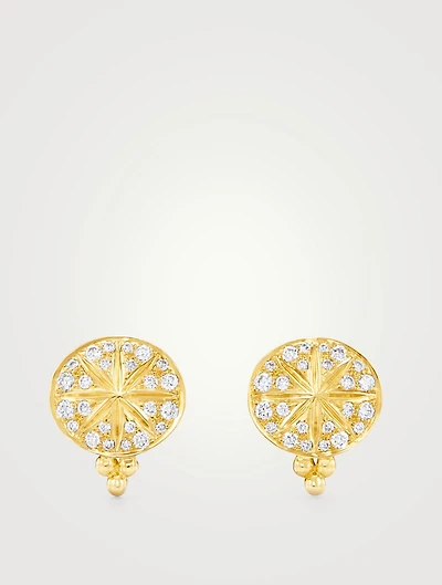 18K Gold Sorcerer Earrings With Diamonds