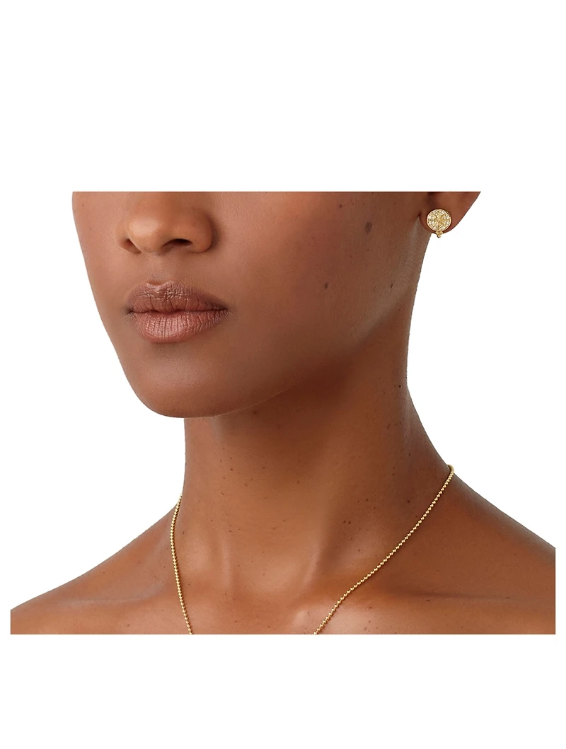 18K Gold Sorcerer Earrings With Diamonds