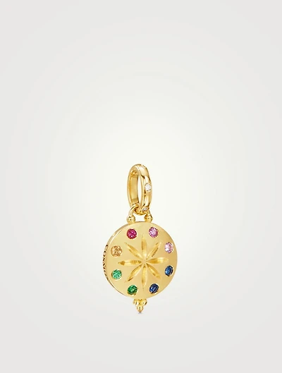 18K Gold Horizon Pendant With Multicolour Stones And Diamonds
