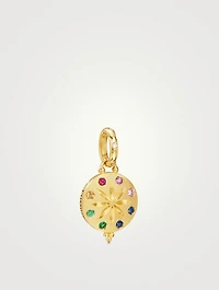 18K Gold Horizon Pendant With Multicolour Stones And Diamonds