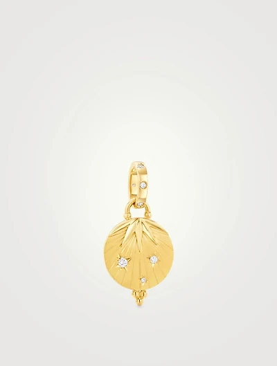 18K Gold Amor Pendant With Diamonds