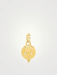 18K Gold Amor Pendant With Diamonds