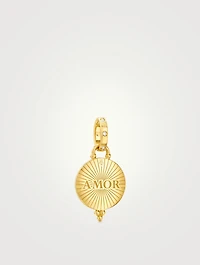 18K Gold Amor Pendant With Diamonds
