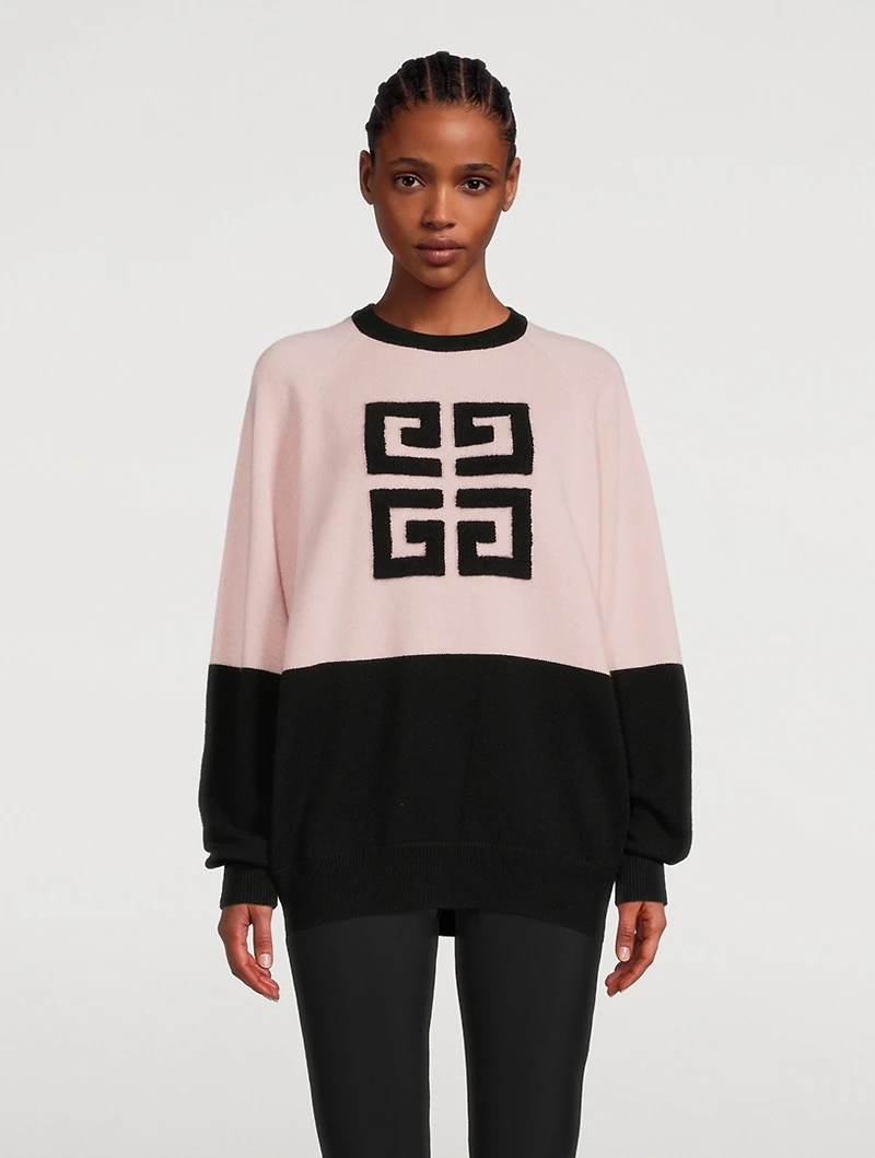 Bicolour 4G Jacquard Cashmere Sweater