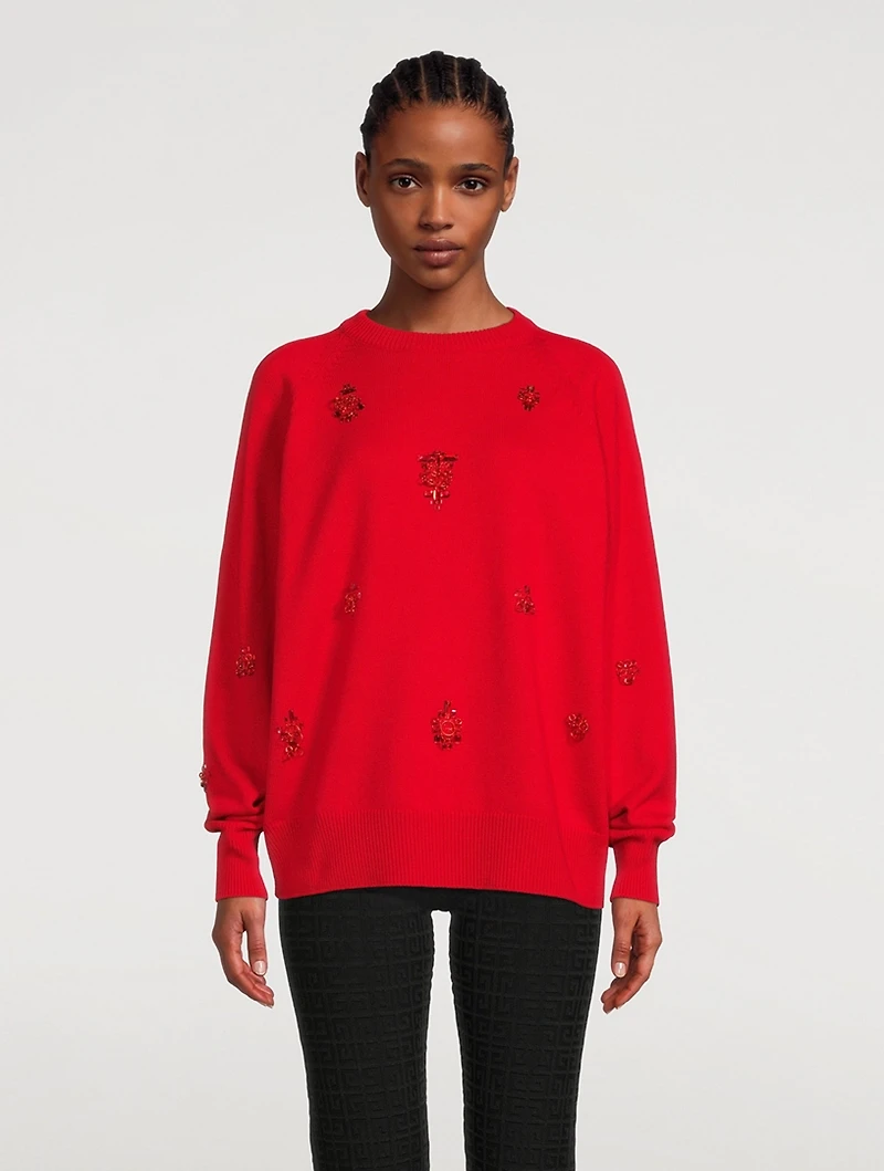 Wool And Cashmere Embellished Sweater
