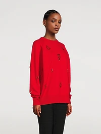 Wool And Cashmere Embellished Sweater