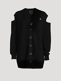 Wool And Cashmere Cut-Out Cardigan