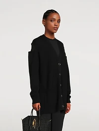 Wool And Cashmere Cut-Out Cardigan