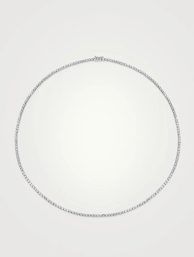18K White Gold Hepburn Choker Necklace With Diamonds