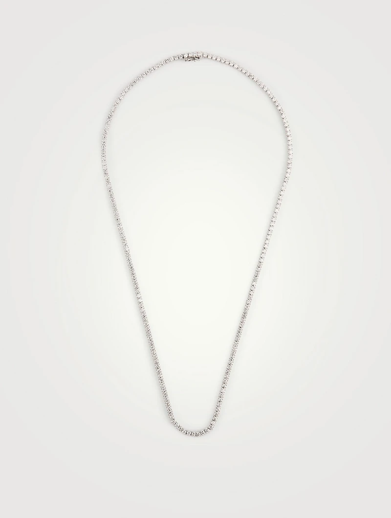 18K White Gold Hepburn Choker Necklace With Diamonds
