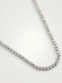 18K White Gold Hepburn Choker Necklace With Diamonds