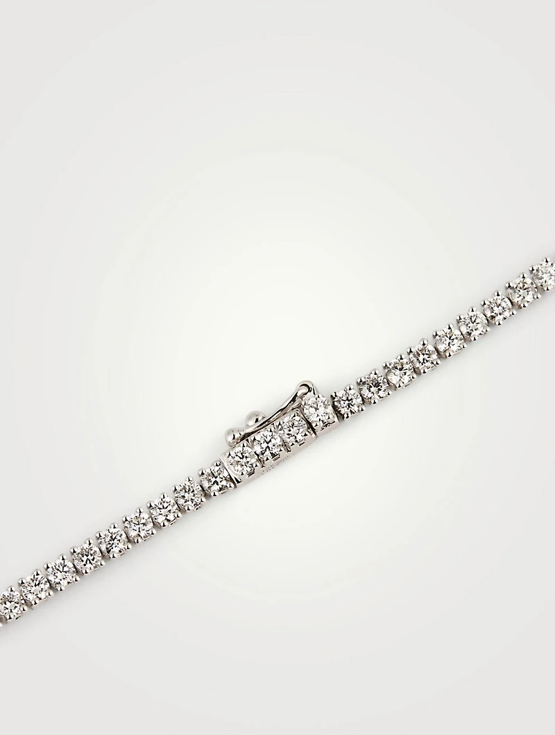 18K White Gold Hepburn Choker Necklace With Diamonds