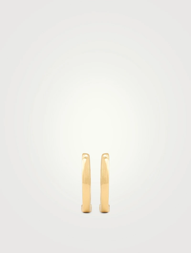 18K Yellow Gold Classic Huggie Hoop Earrings