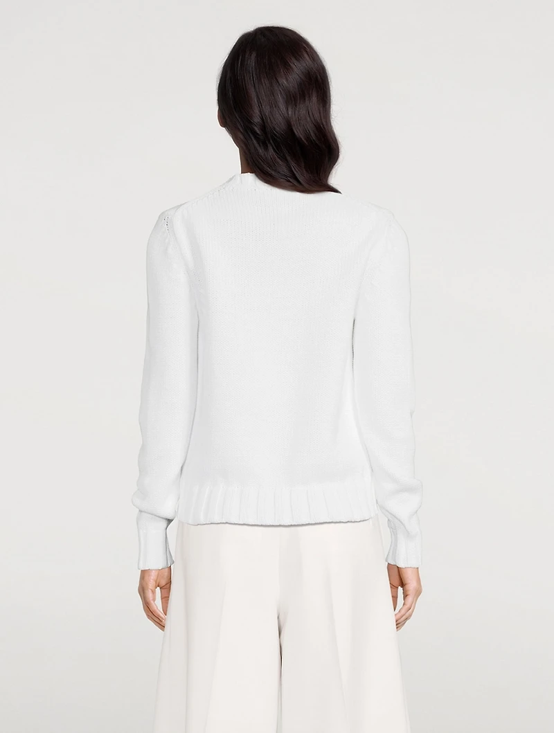 Scattered Floral Embroidered Sweater