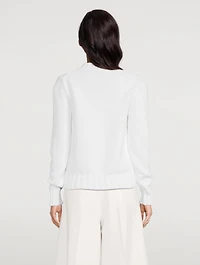 Scattered Floral Embroidered Sweater