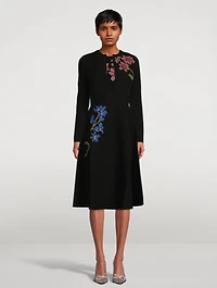 Cross Stitch Pointelle Midi Dress