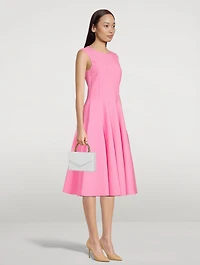 Pintuck Pleated Midi Dress