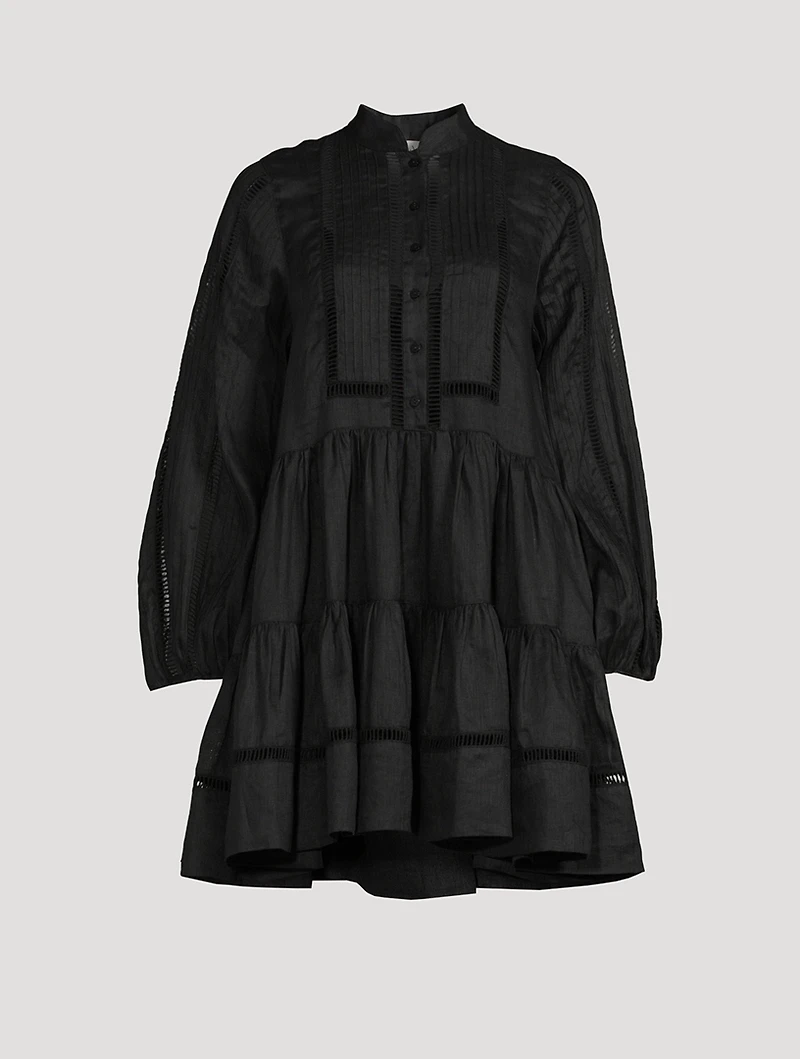 Arielle Tuxedo Linen Dress