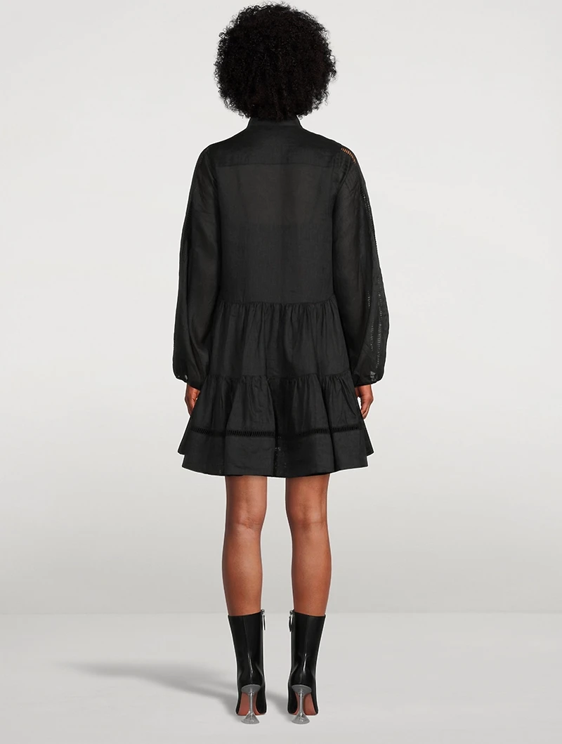 Arielle Tuxedo Linen Dress