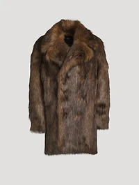 Faux Fur Peacoat