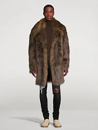 Faux Fur Peacoat
