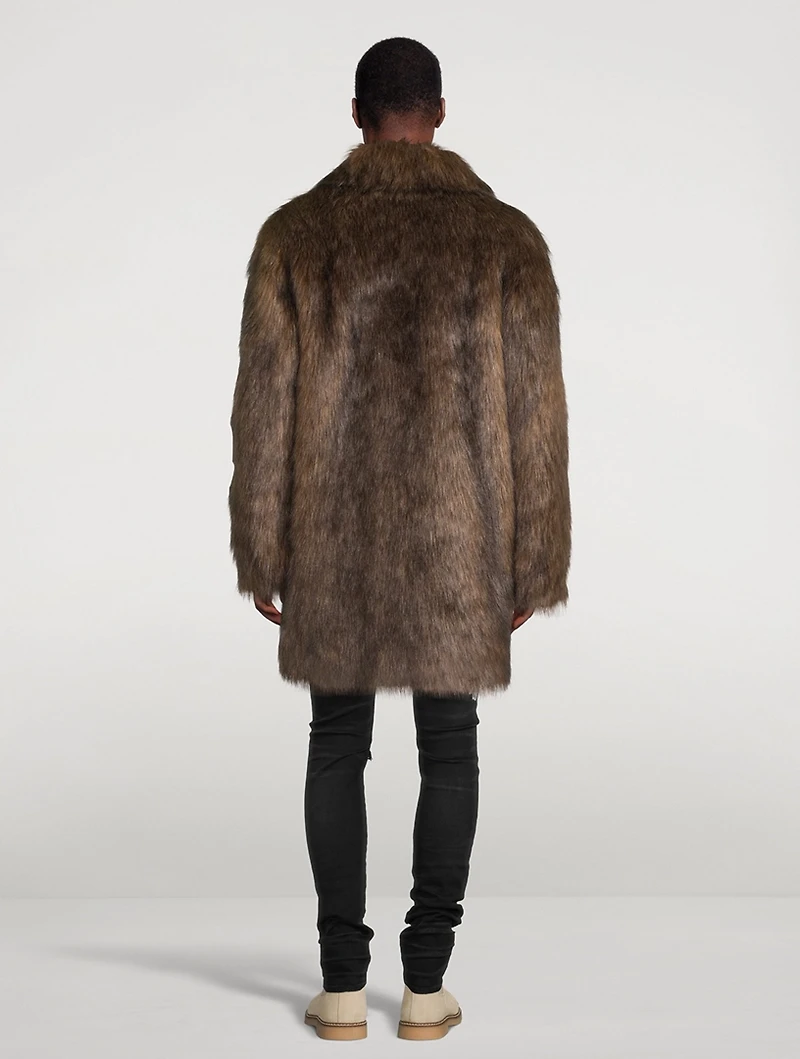Faux Fur Peacoat