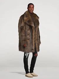 Faux Fur Peacoat