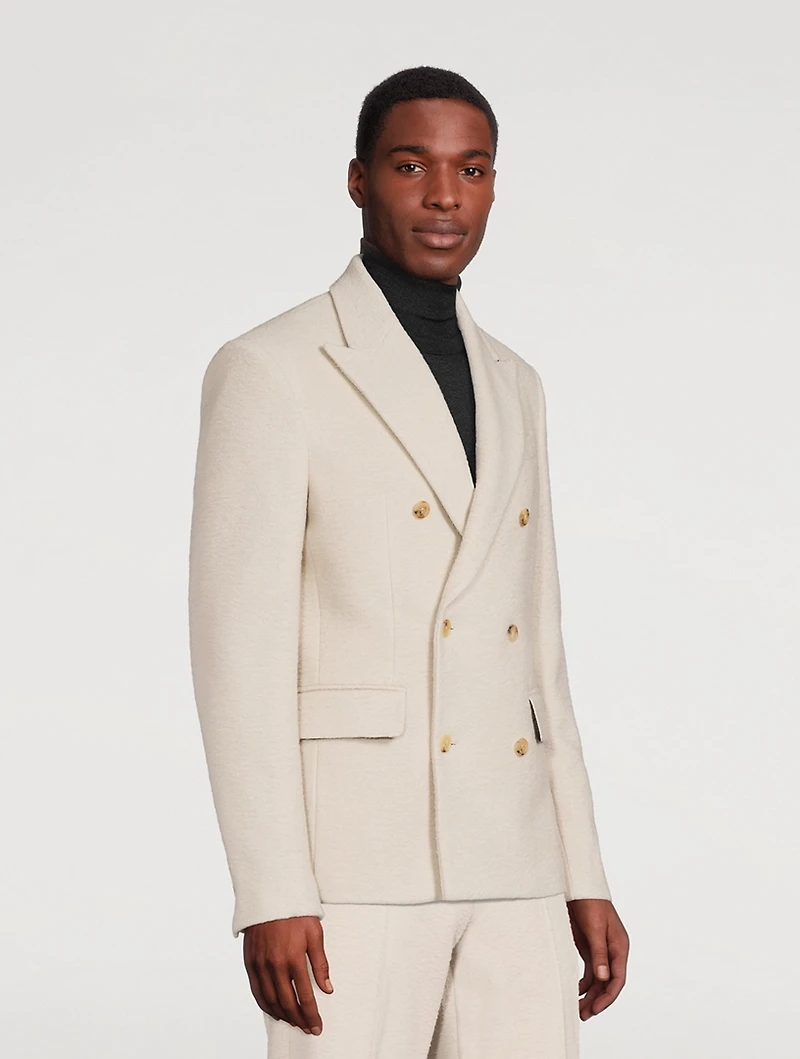 Boiled Wool Double-Breasted Jacket