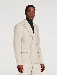 Boiled Wool Double-Breasted Jacket
