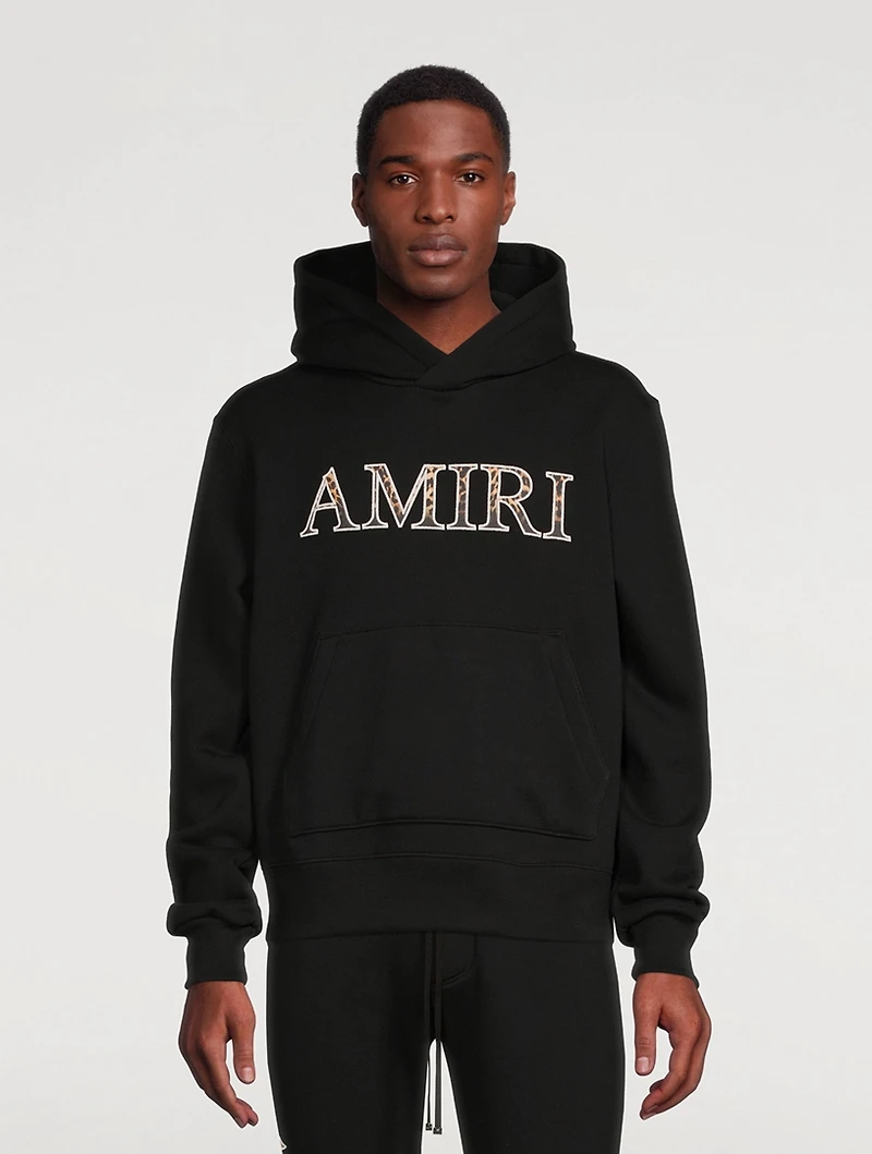Cotton Hoodie With Leopard Logo