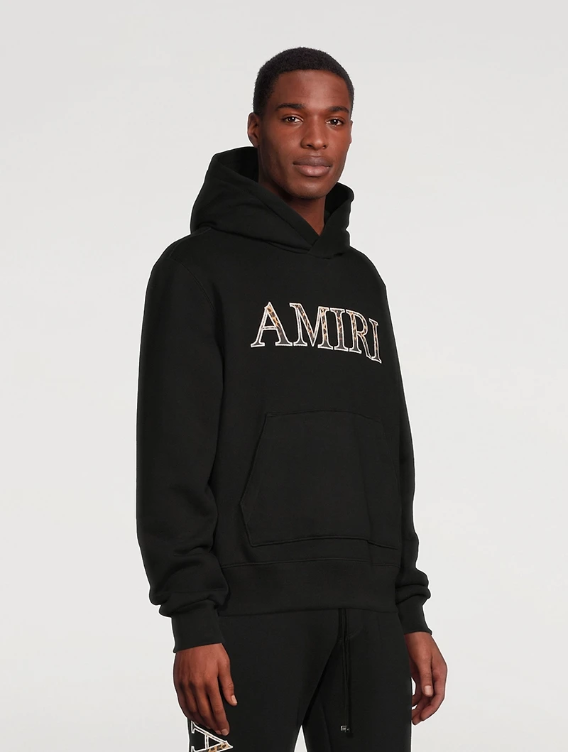 Cotton Hoodie With Leopard Logo