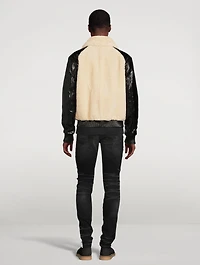 Shearling Leather Aviator Jacket