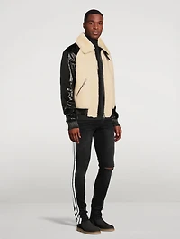 Shearling Leather Aviator Jacket
